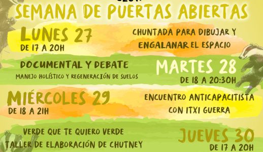 Programación semana de Puertas Abiertas