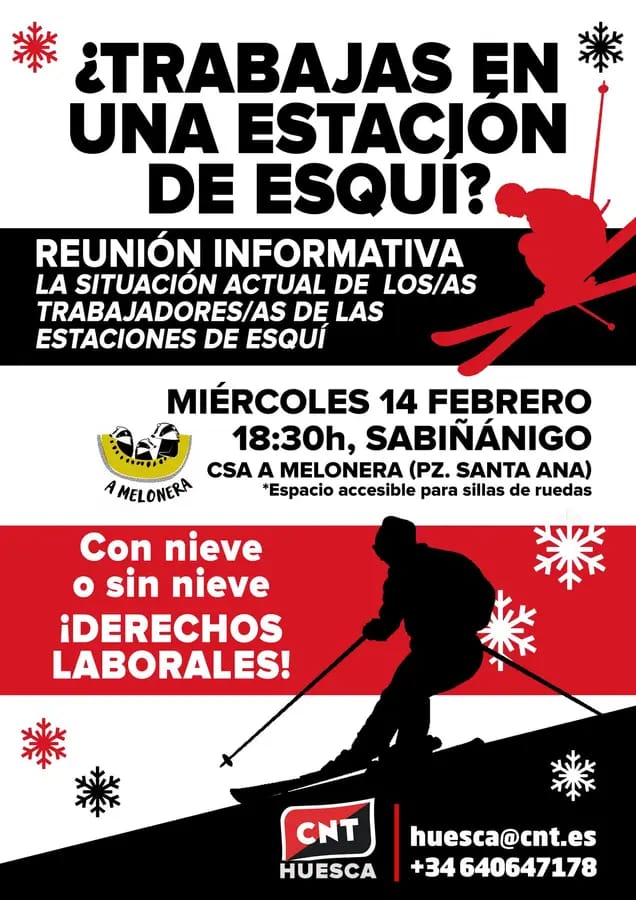 Reunión trabajadoras de esquí, derechos laborales