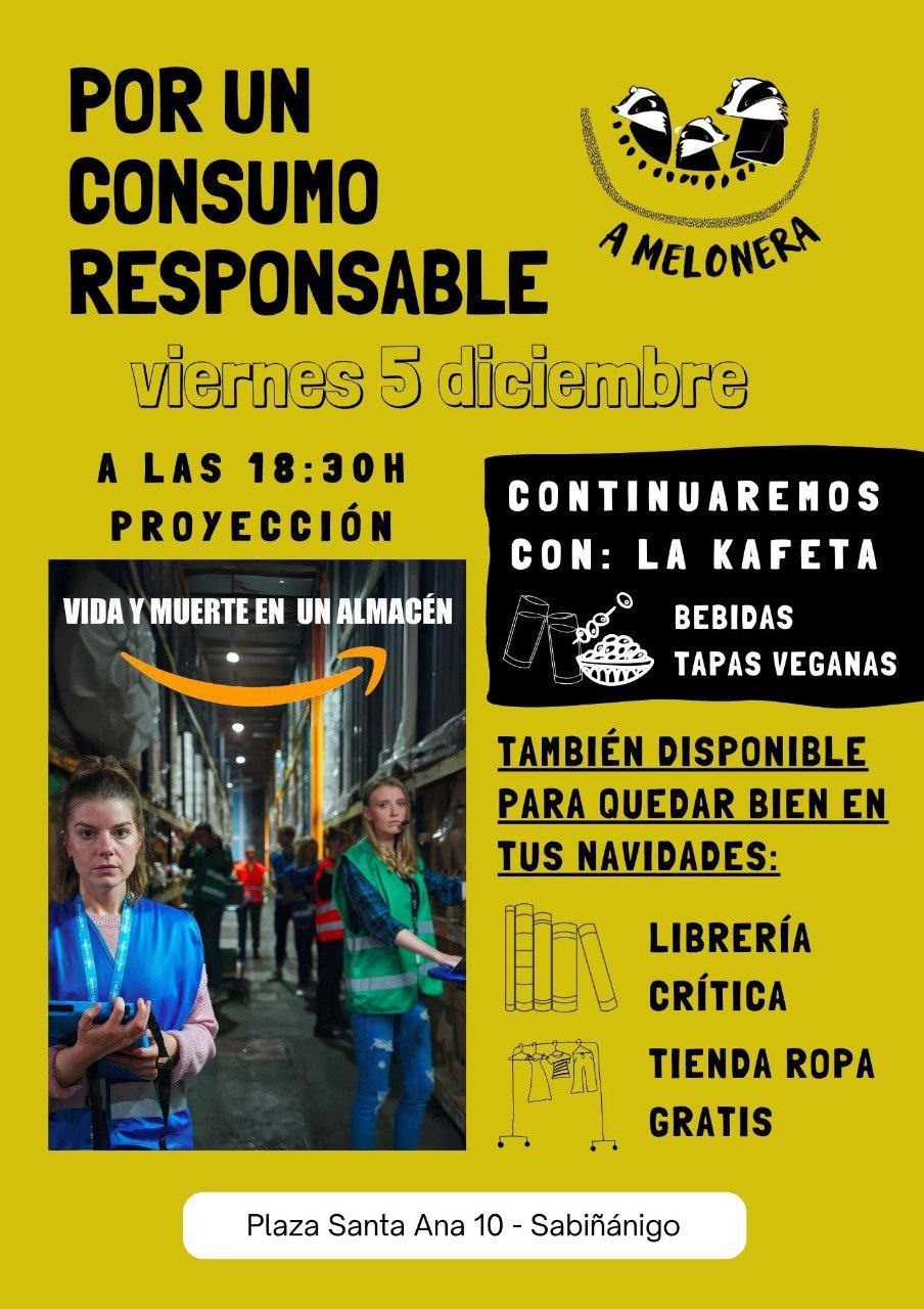 Vida y muerte en un almacén. Proyección, debate y kafeta