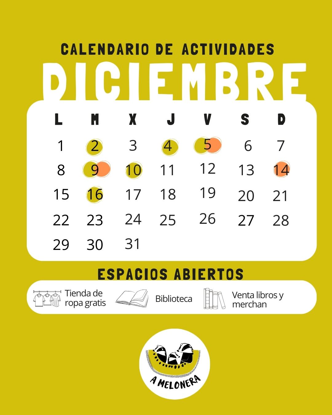 Calendario Diciembre